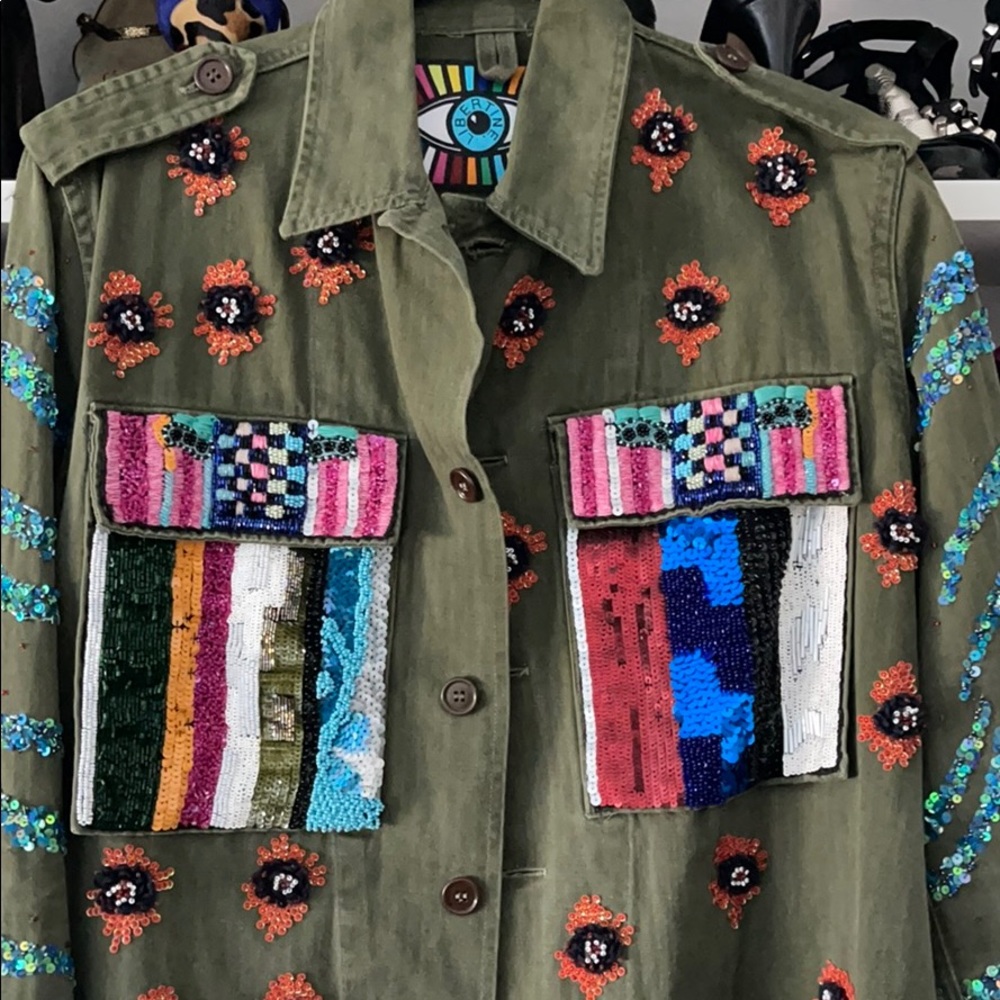 NEW Libertine Love Embellished Sequin Army Jacket